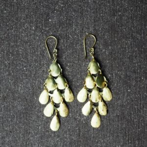 Rain Droplets Gold Earrings