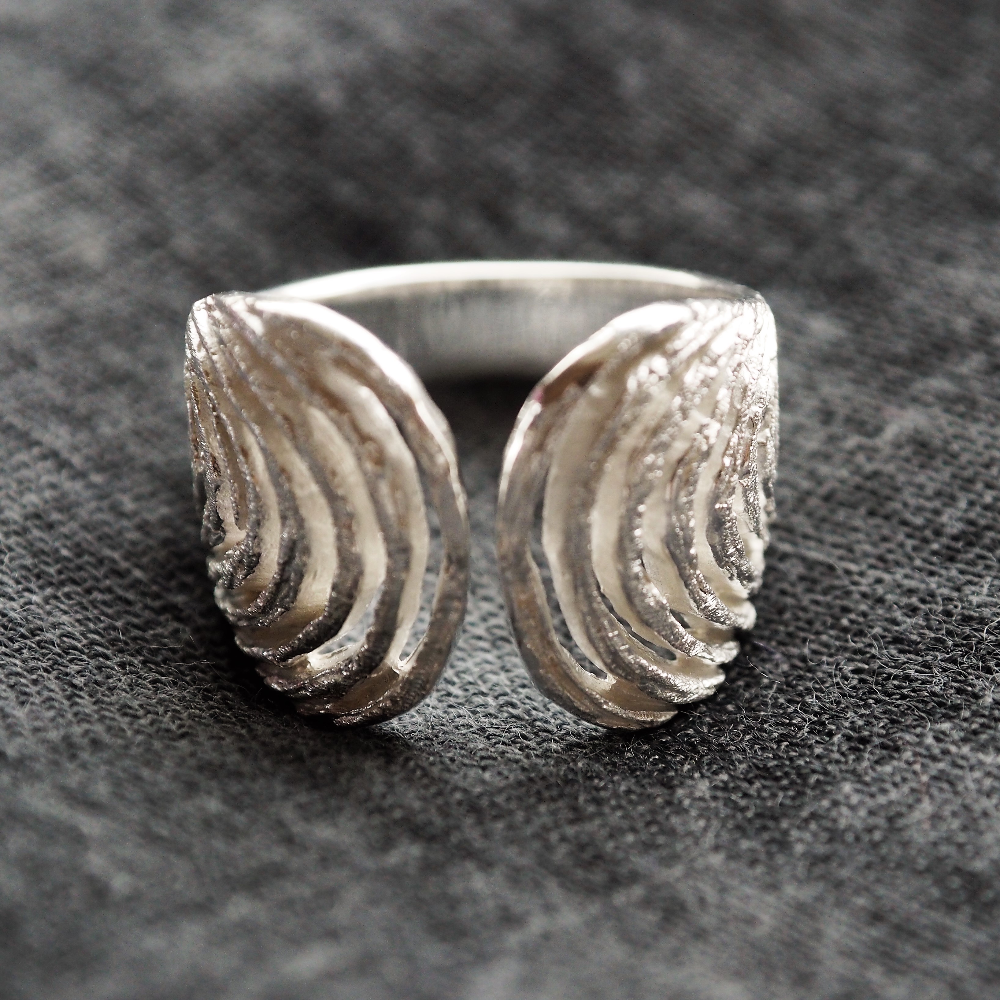 Wild About Sand Wave Silver Ring